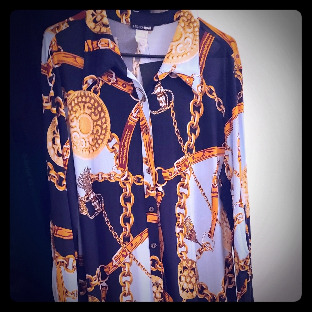 Fashion Nova Chain Shirt Dress